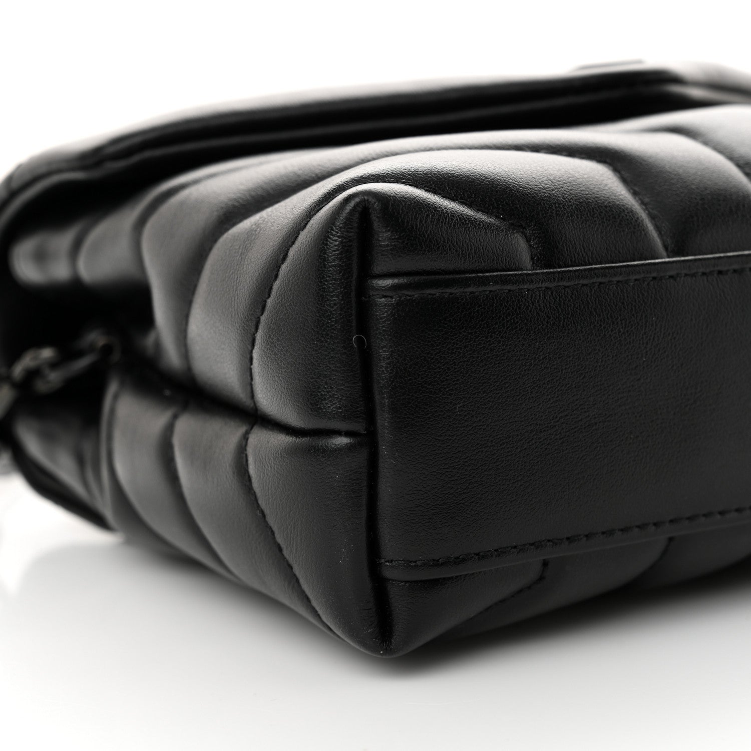 Saint Laurent Calfskin Y Quilted Monogram Monochrome Toy Loulou Crossbody Bag Black 9 of 10