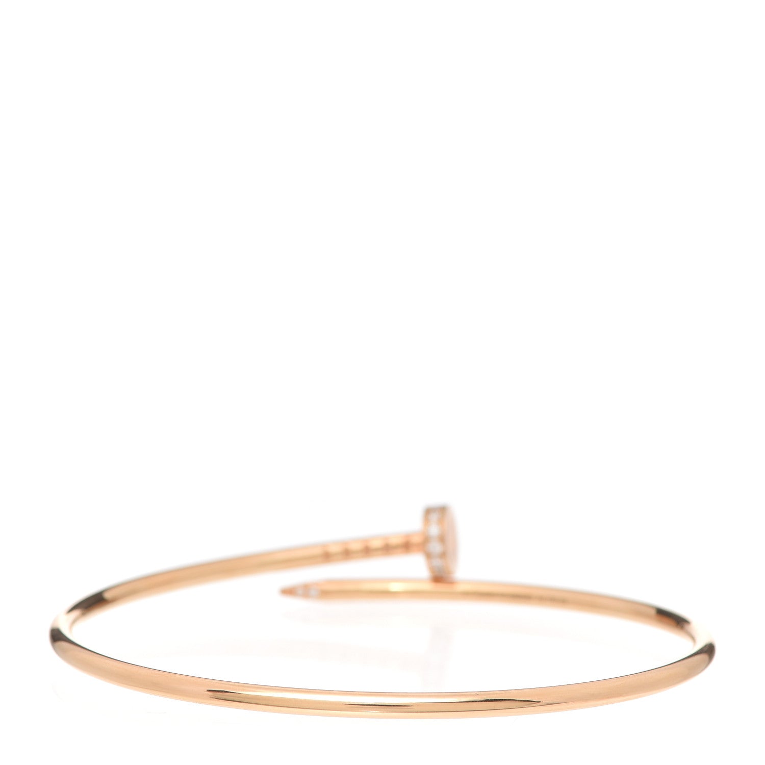 Cartier 18K Pink Gold Diamond Small Juste Un Clou Bracelet 17 3 of 4