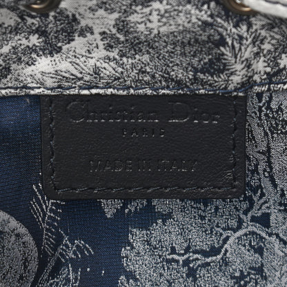 Christian Dior Technical Fabric Embroidered Toile De Jouy Sauvage DiorTravel Pouch Blue 6 of 11