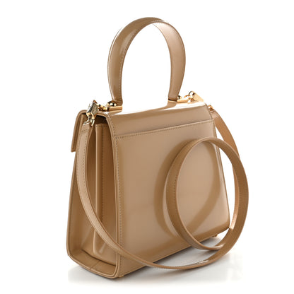 Salvatore Ferragamo Brushed Off Calfskin Small Iconic Top Handle Camel 3 of 10