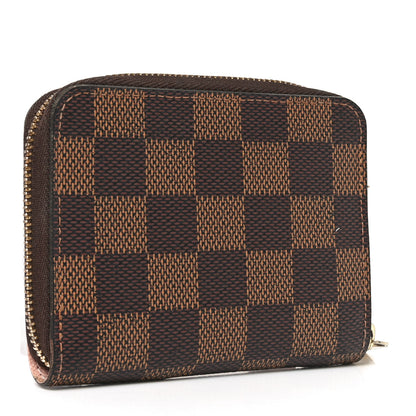 Louis Vuitton Damier Ebene Zippy Coin Purse Rose Ballerine 3 of 6