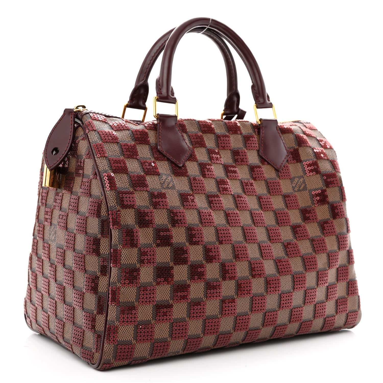 Louis Vuitton Damier Paillettes Speedy 30 Rouge 3 of 10