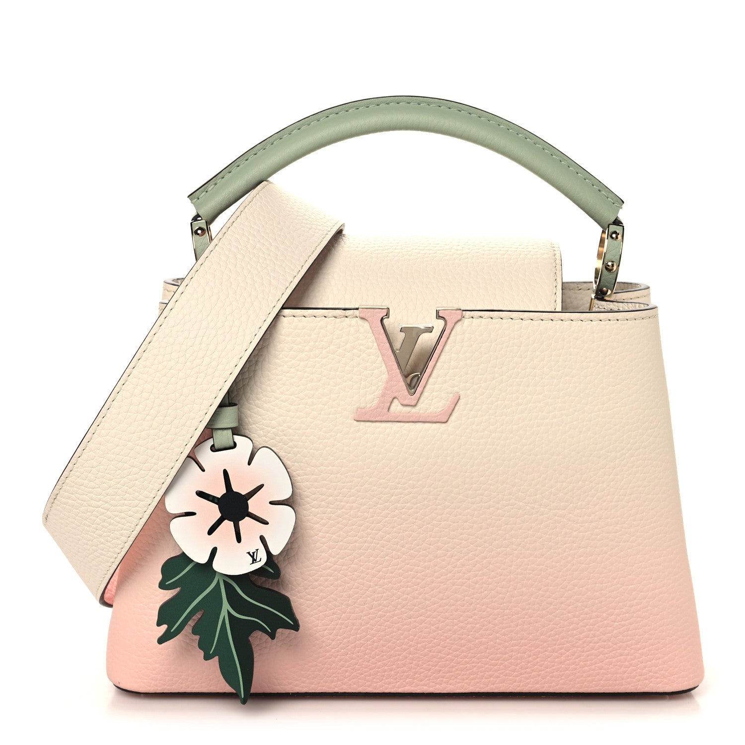 Louis Vuitton Taurillon Gradient Capucines BB Asnieres Green Rose 1 of 9