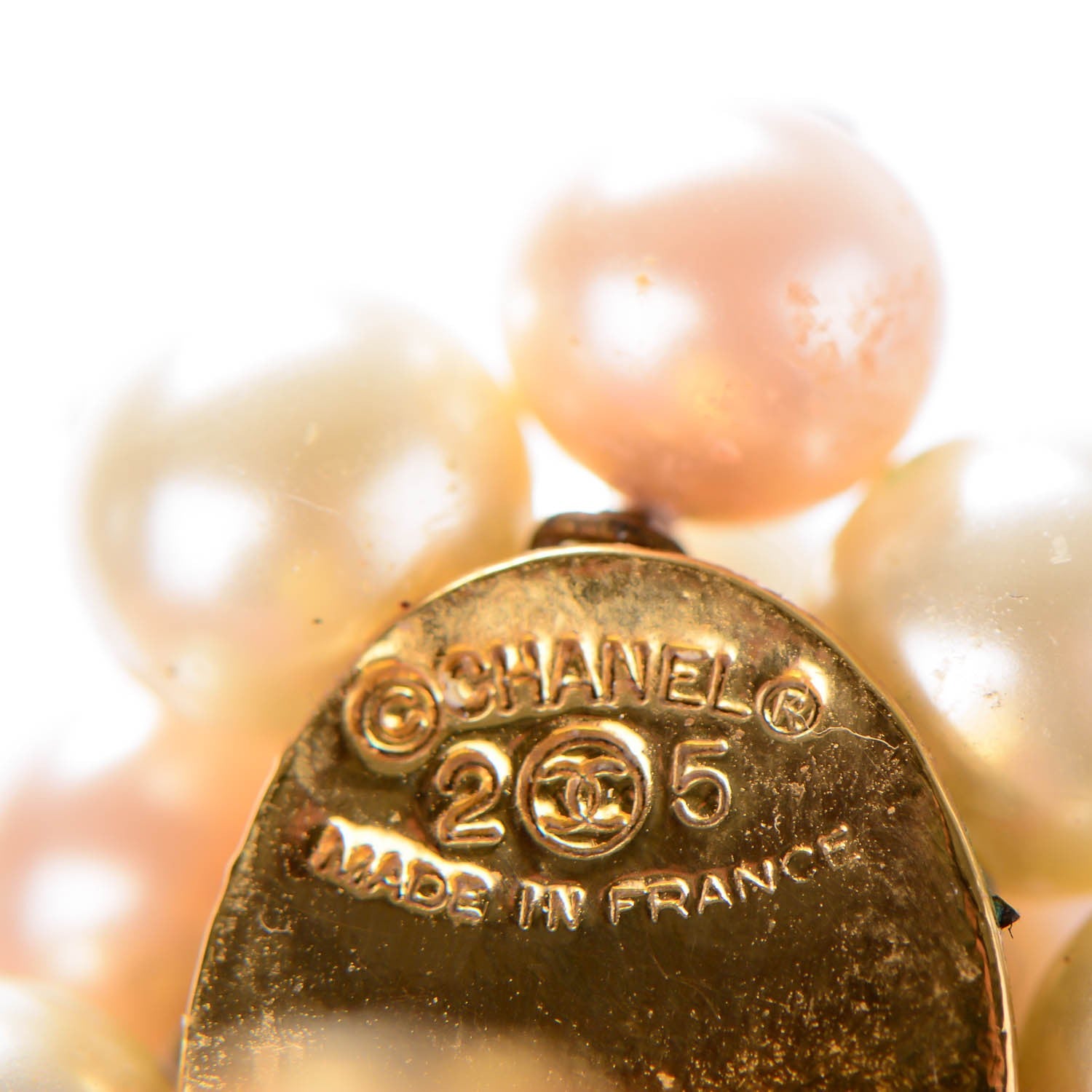 Chanel Pearl Clip On Earrings Gold 4 of 4