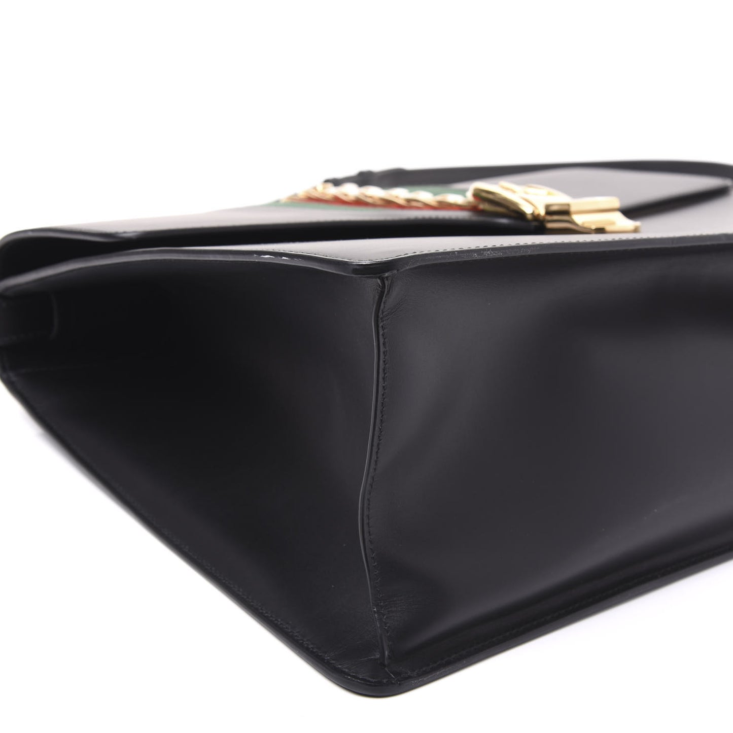 Calfskin Maxi Sylvie Top Handle Bag Black