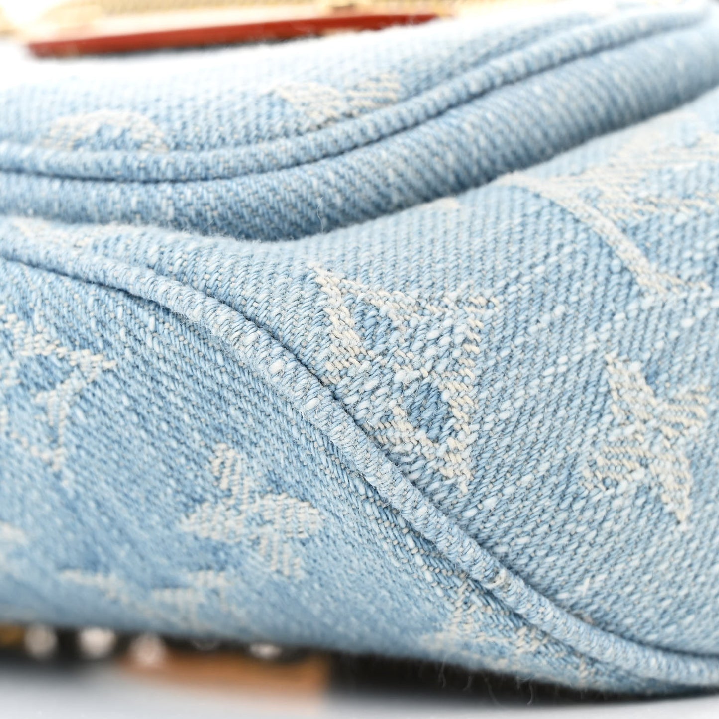 Monogram Denim Mini Bumbag Sky Blue