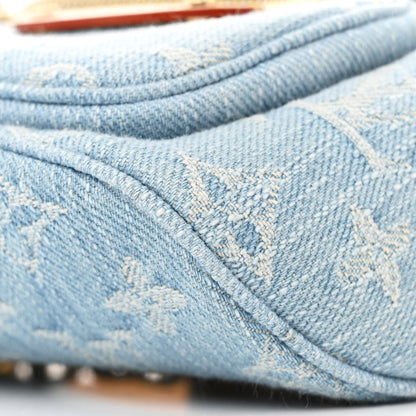 Louis Vuitton Monogram Denim Mini Bumbag Sky Blue 9 of 10