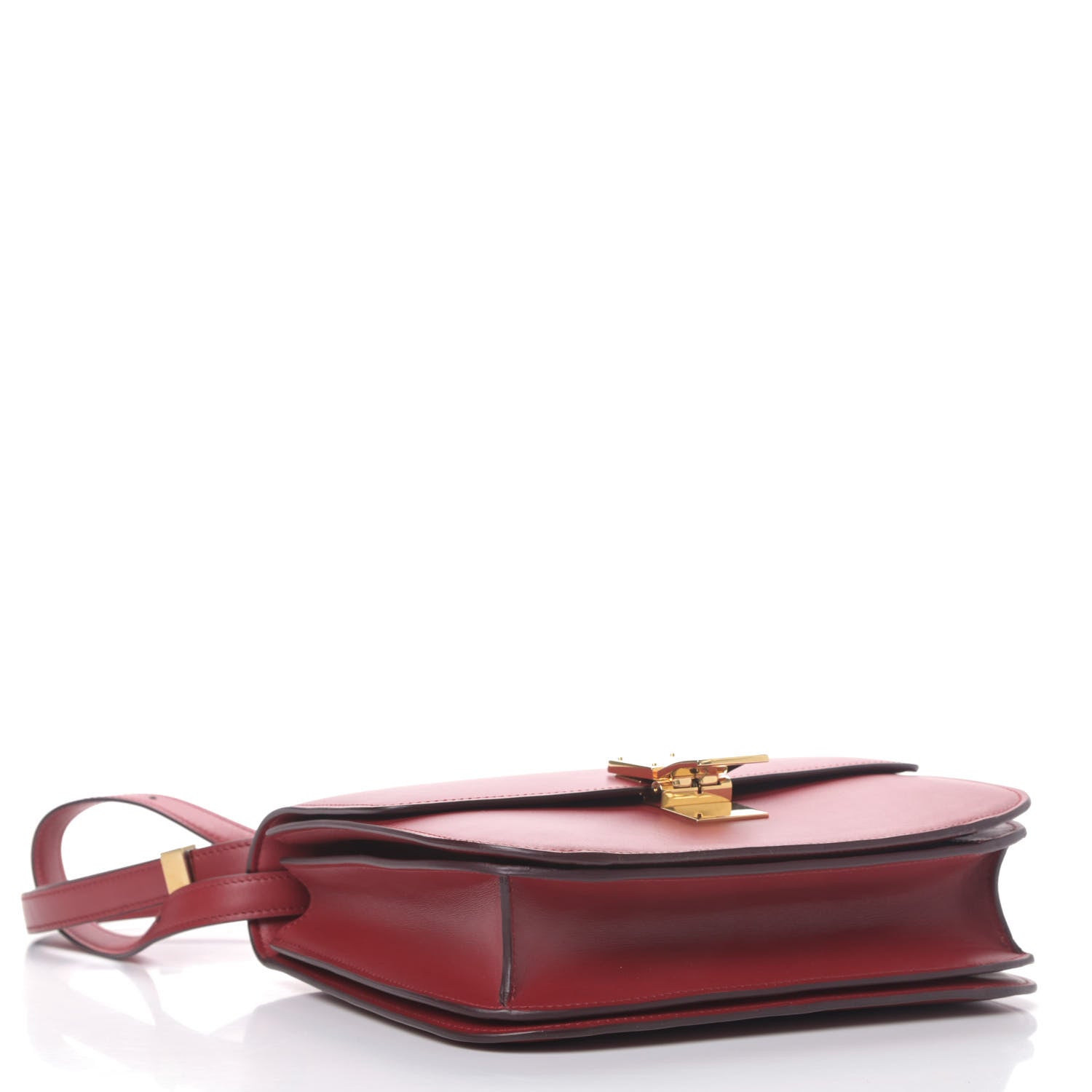 Celine Box Calfskin Medium Classic Box Flap Bag Red 3 of 4