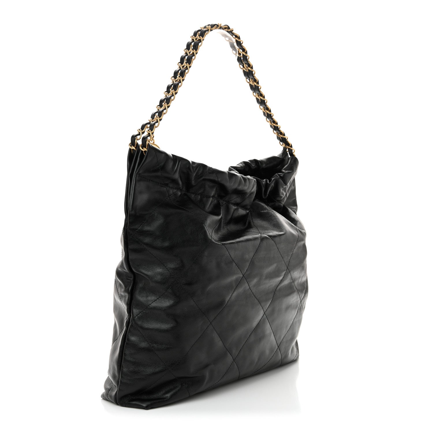 Chanel Shiny Calfskin Quilted Chanel 22 Black 4 of 11