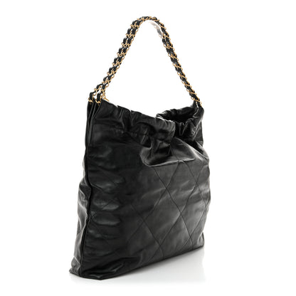 Chanel Shiny Calfskin Quilted Chanel 22 Black 4 of 11