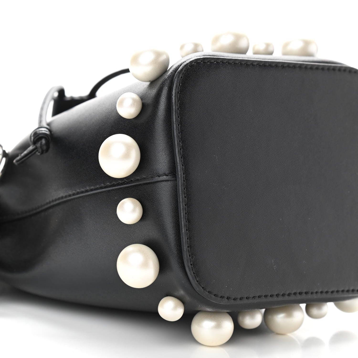 Fendi Vitello Liberty Pearl F is Fendi Mini Mon Tresor Bucket Bag Black 5 of 10
