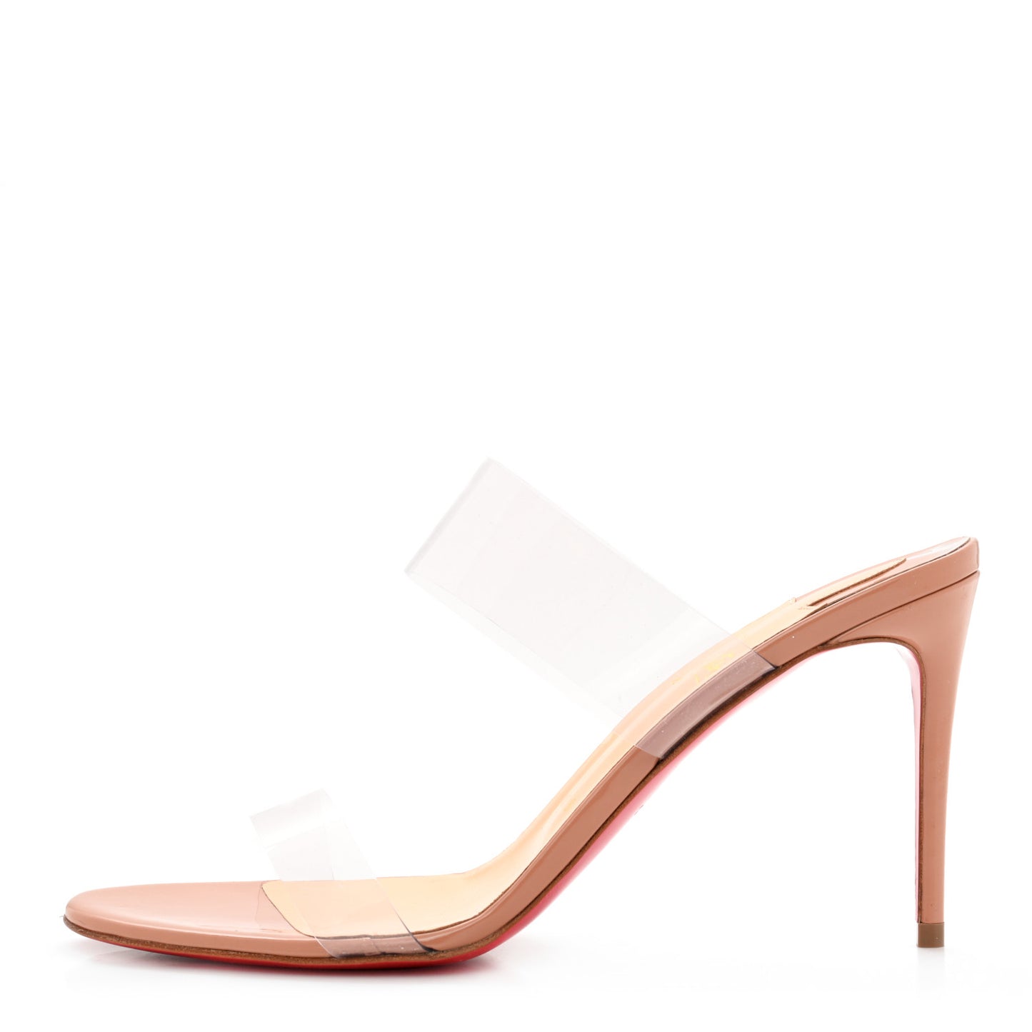 Patent PVC Just Nothing 85 Slide Sandals 39 Nude
