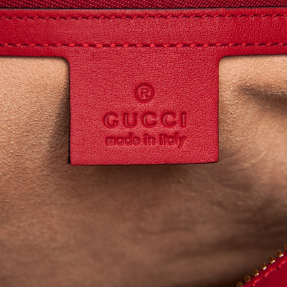Gucci GG Supreme Monogram Blooms Small Boston Beige Blue Navy Hibiscus Red 6 of 7