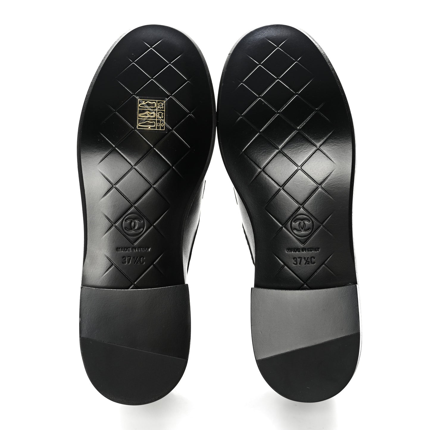 Lambskin Quilted CC Turnlock Loafers 37.5 Black