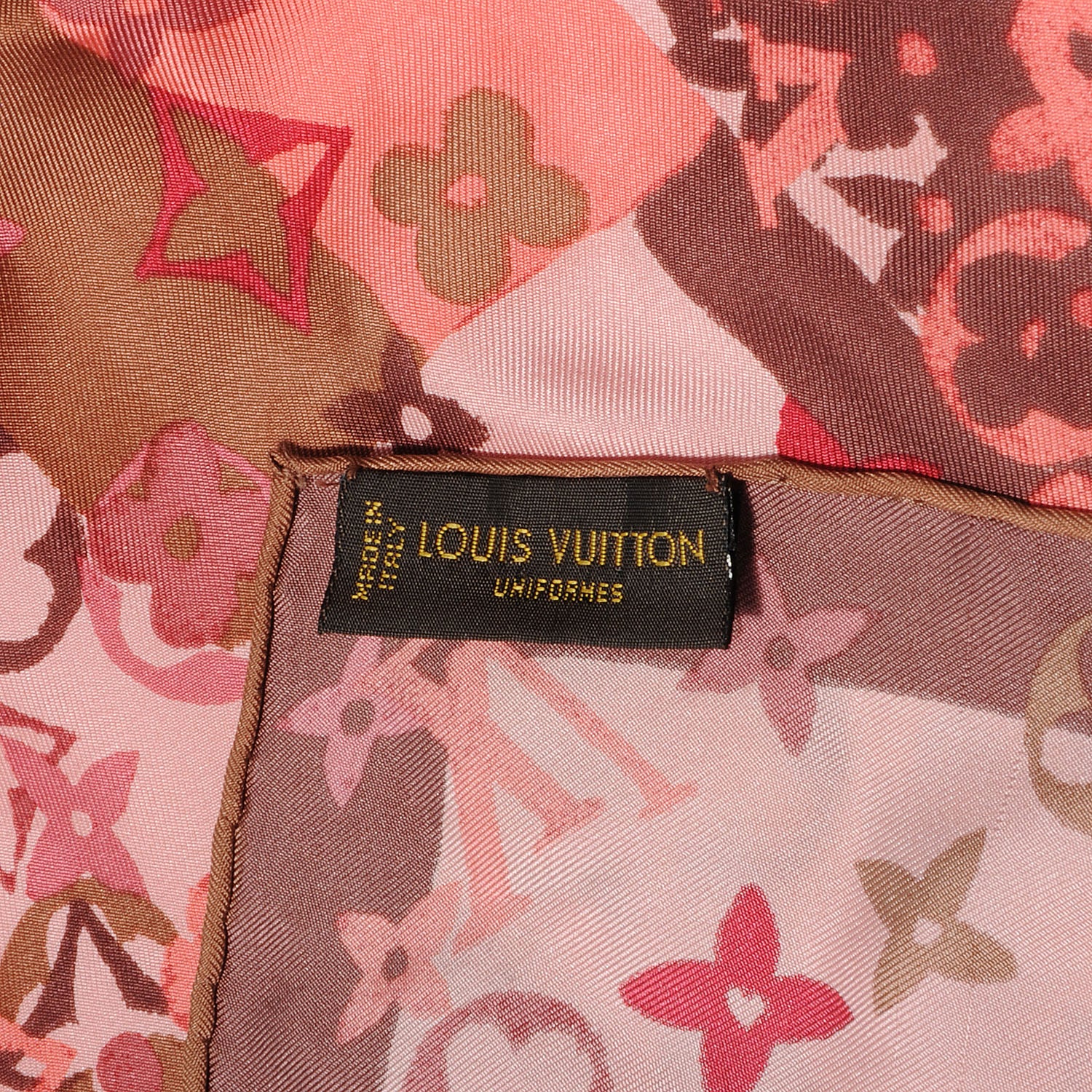 Louis Vuitton Silk Monogram Arty Square Scarf Pale Pink 5 of 5