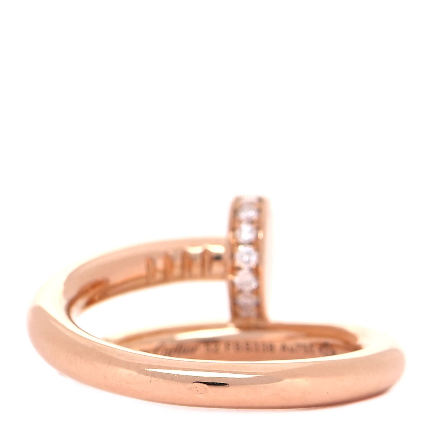 18K Pink Gold Diamond Juste Un Clou Ring 52 6
