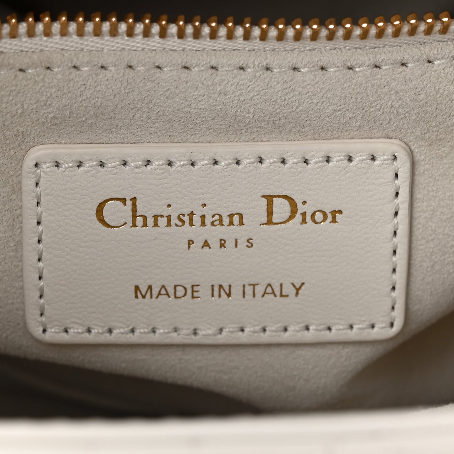 Lambskin Cannage Small My ABCDior Lady Dior White