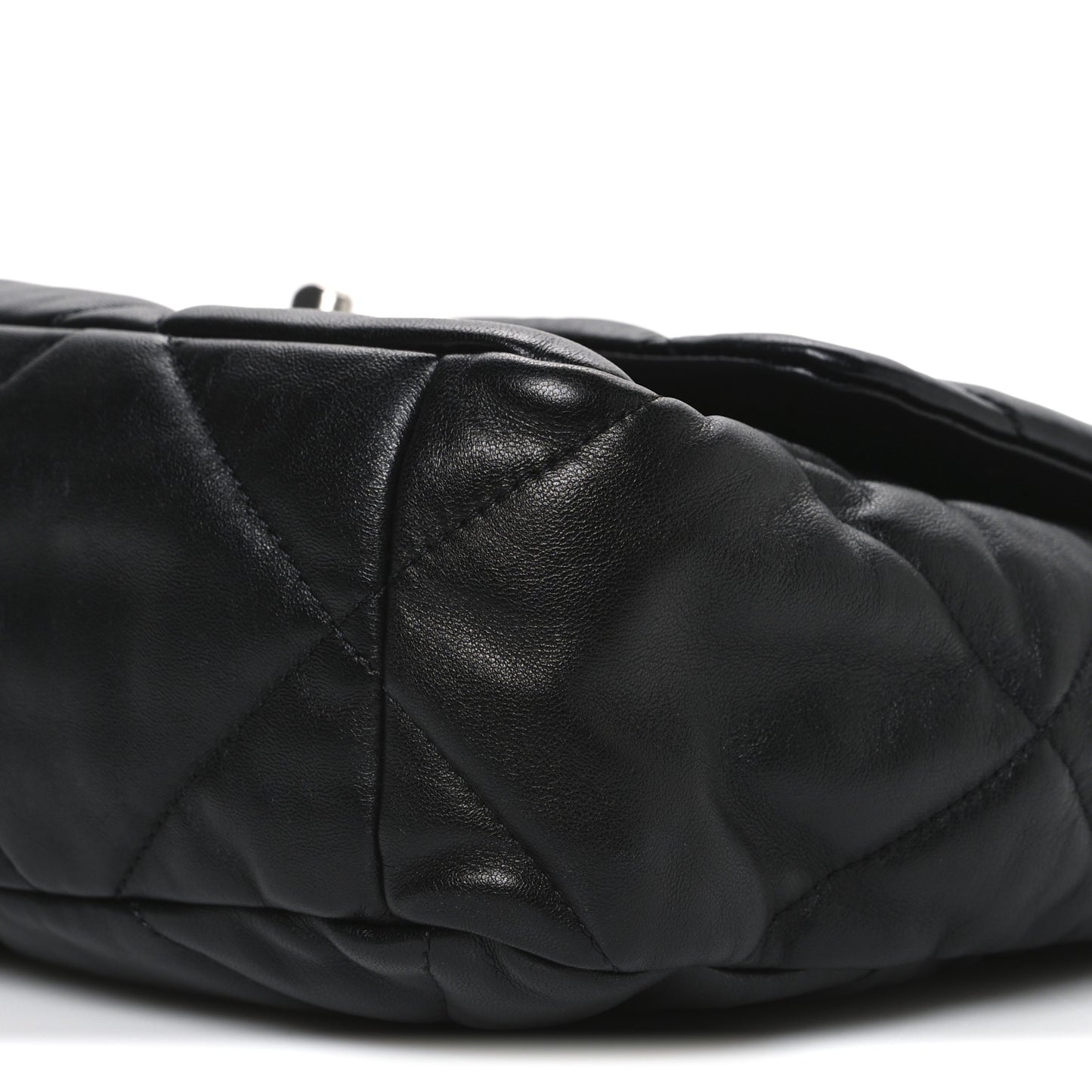 Lambskin Quilted Large Chanel 19 Flap Black