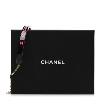 Chanel Resin Logo Choker Pink Black 6 of 6