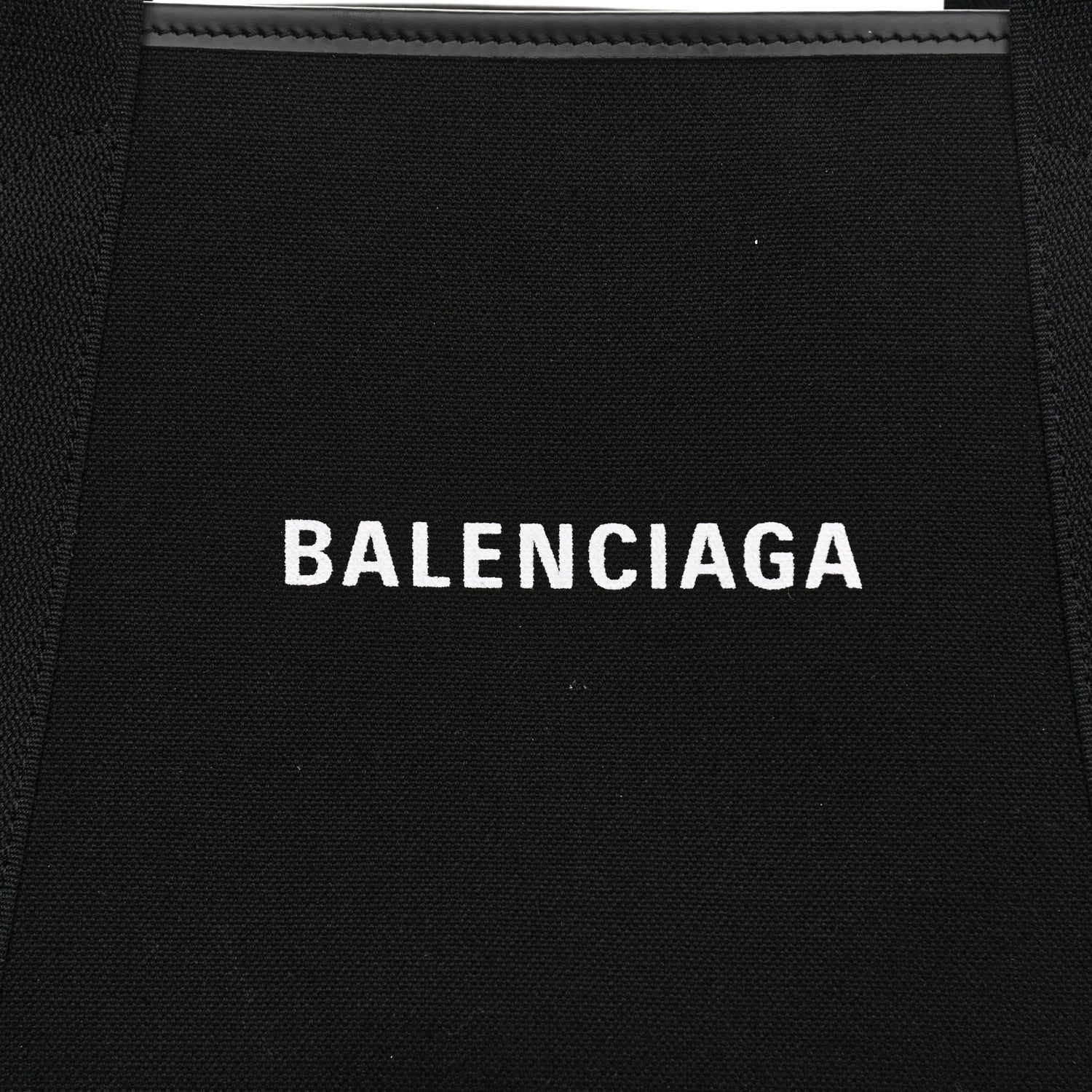 Balenciaga Cotton Canvas Calfskin S Navy Cabas Black 11 of 11