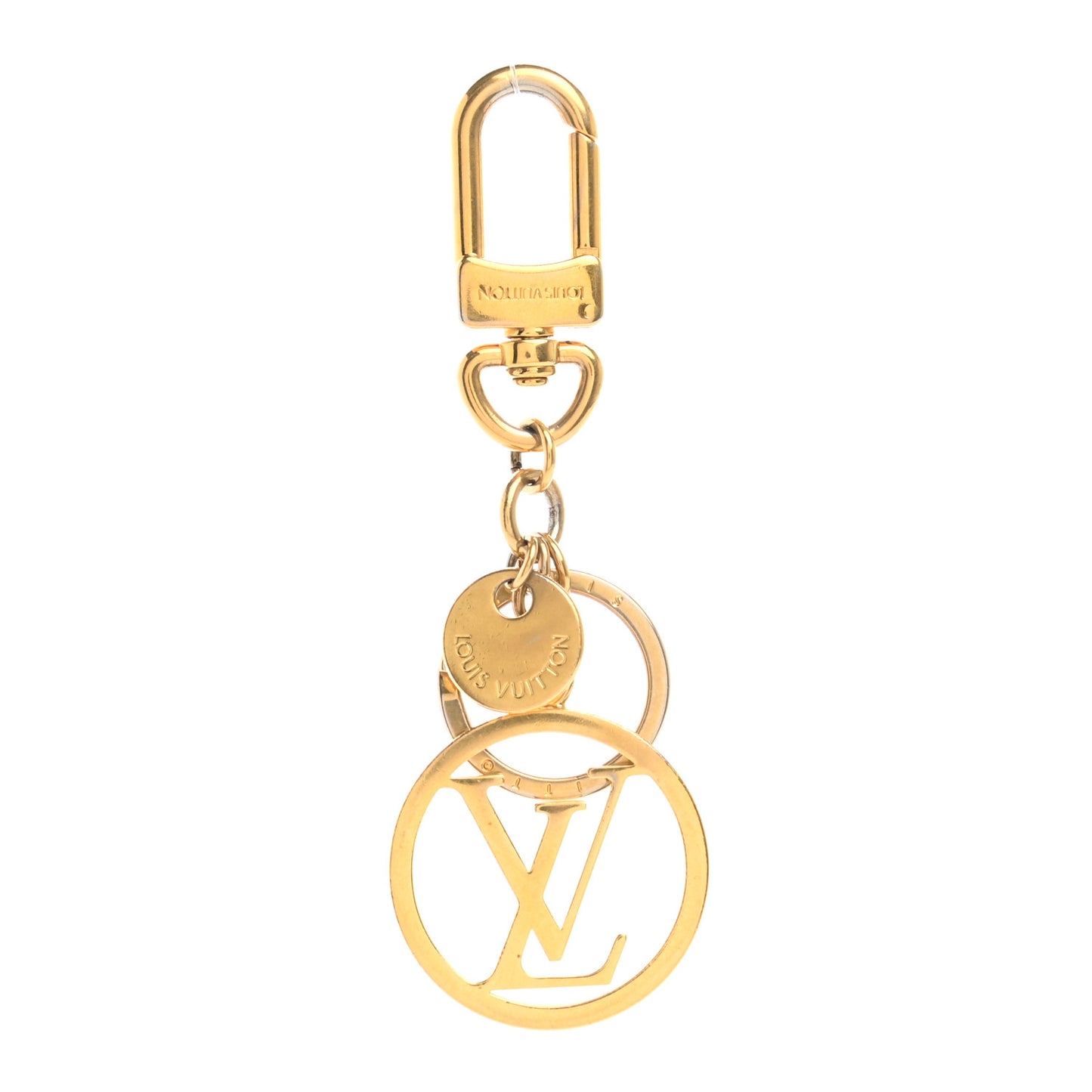 LV Circle Bag Charm Key Holder Gold