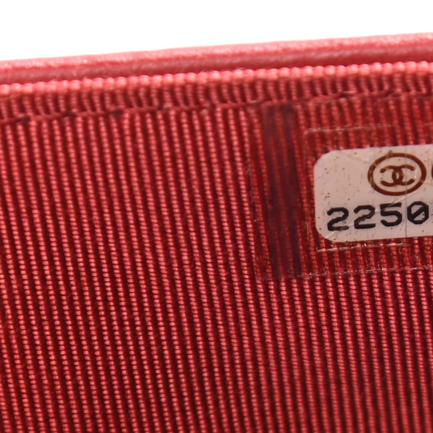 Lambskin Quilted Wallet On Chain WOC Red