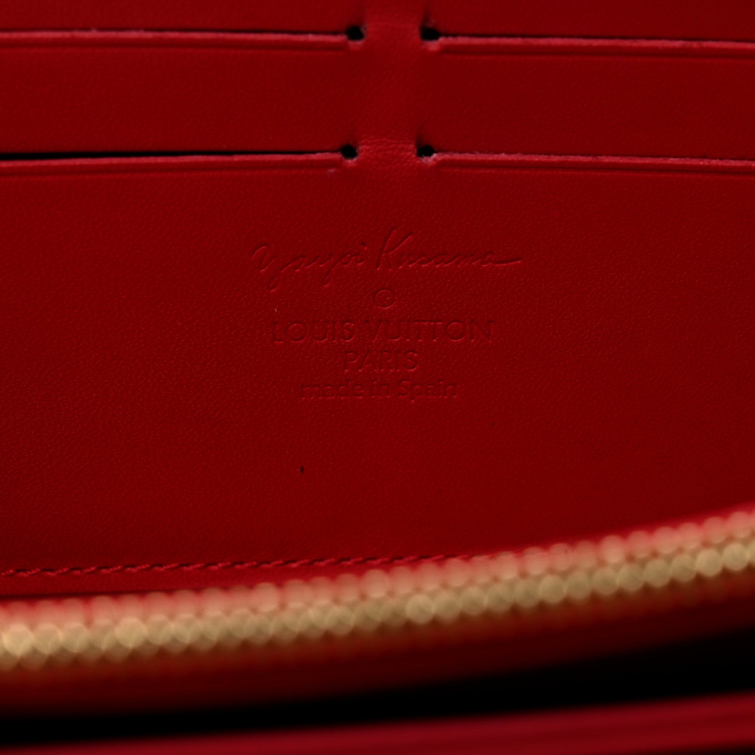 Louis Vuitton Vernis Kusama Infinity Dots Zippy Wallet Red 6 of 7