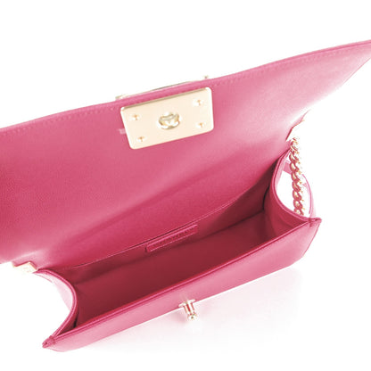 Chanel Caviar Quilted Medium Boy Flap Fuchsia 5 of 8