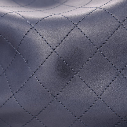 Chanel Calfskin Stitched Large Drawstring CC Bag Blue 15 of 15