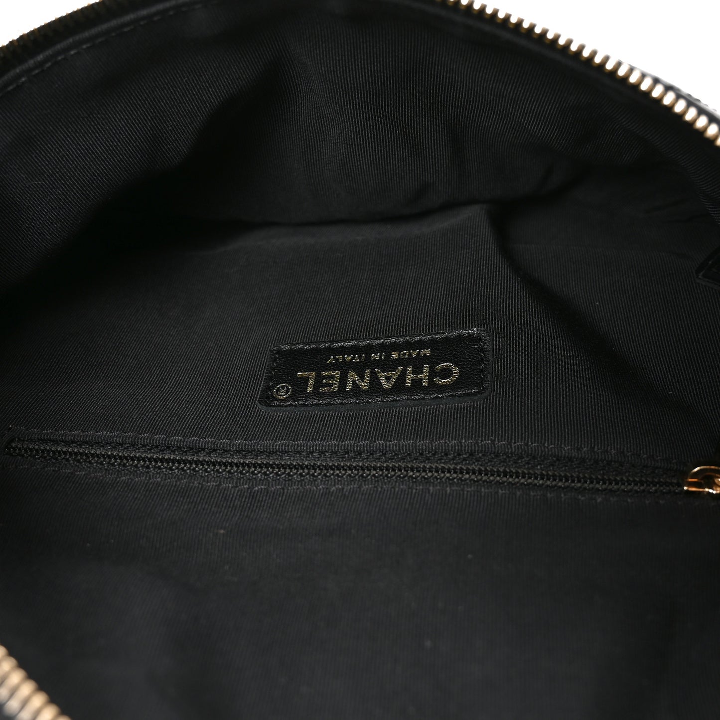 Lambskin Quilted Studded Waist Bag Fanny Pack Black