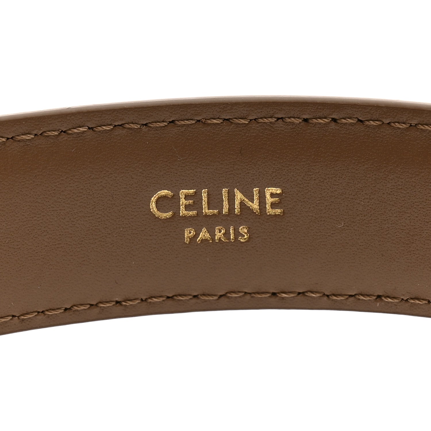 Celine Box Calfskin Medium 25mm Triomphe Belt 95 Tan 4 of 6