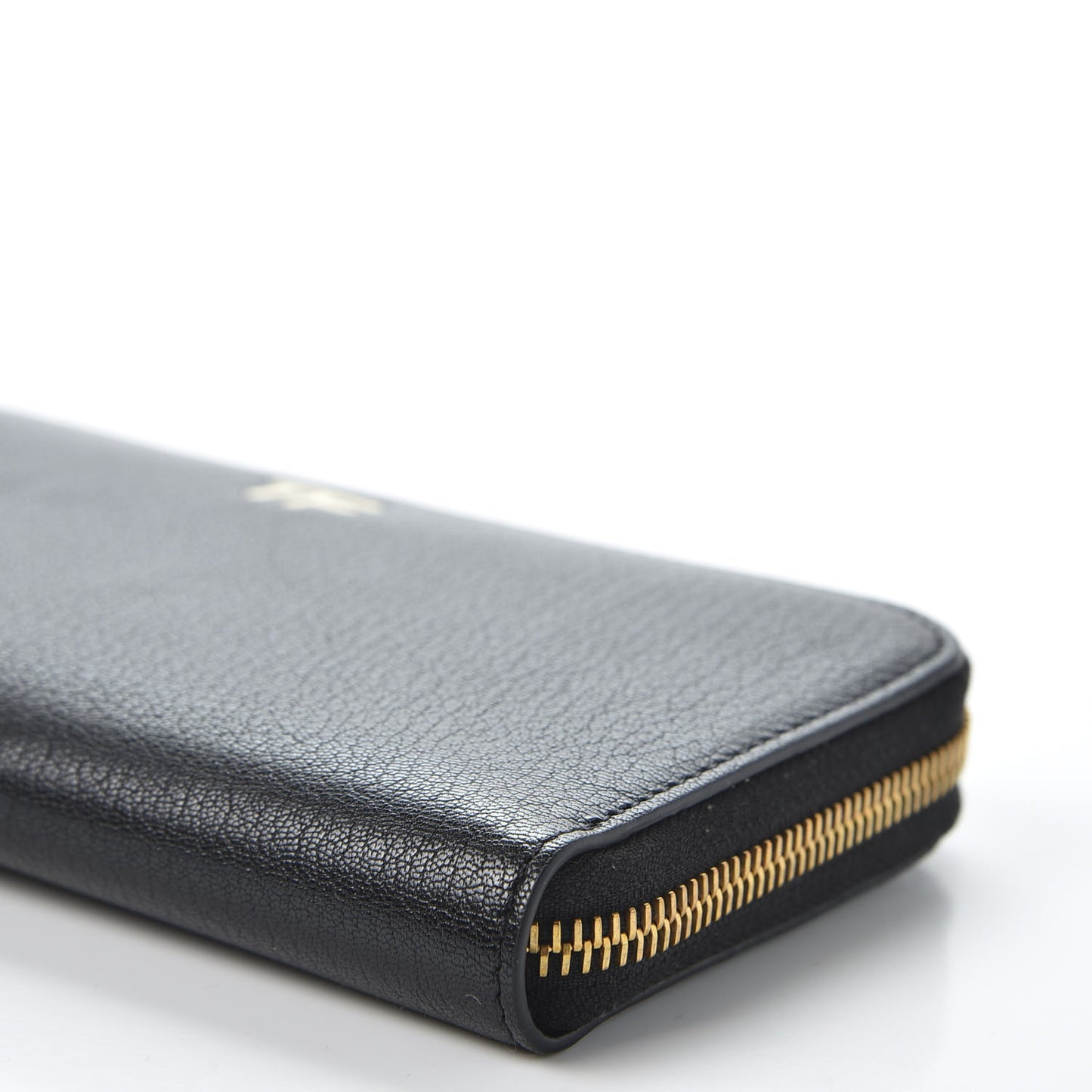 Calfskin TF Zip Around Wallet Black