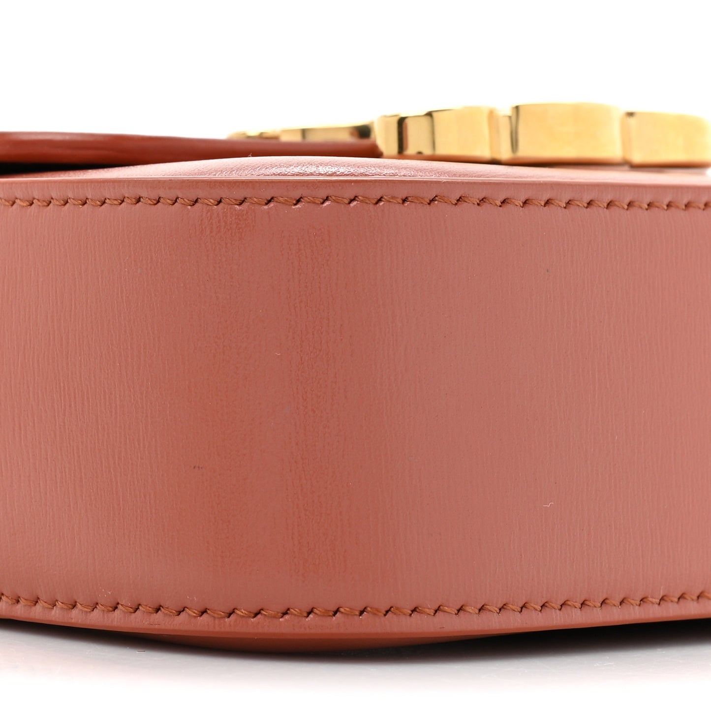 Shiny Calfskin Mini Triomphe Terracotta