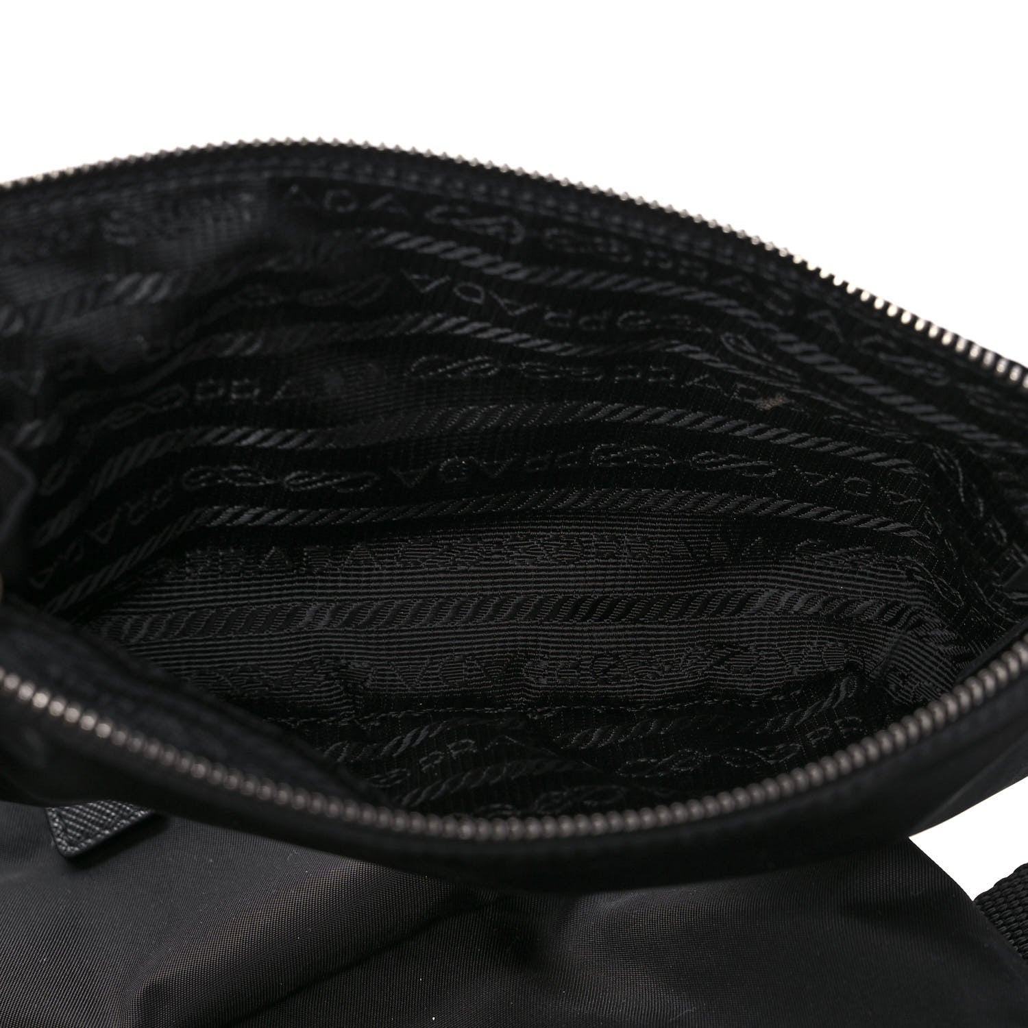 Prada Tessuto Nylon Saffiano Medium Backpack Black 11 of 16