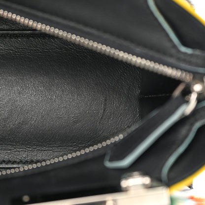 Fendi Vitello Dolce Mink Fur Pom Pom Mini 3jours Tote Black Multicolor 12 of 15