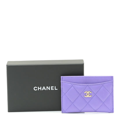 Chanel Caviar Quilted Card Holder Purple 8 of 8
