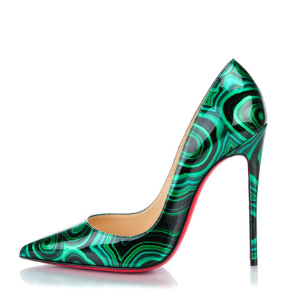 Christian Louboutin Patent Malachite So Kate 120 Pumps 37.5 Vert 1 of 8