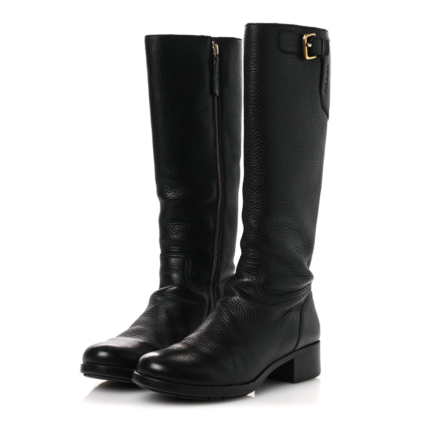 Vitello Daino Riding Boots 38 Black
