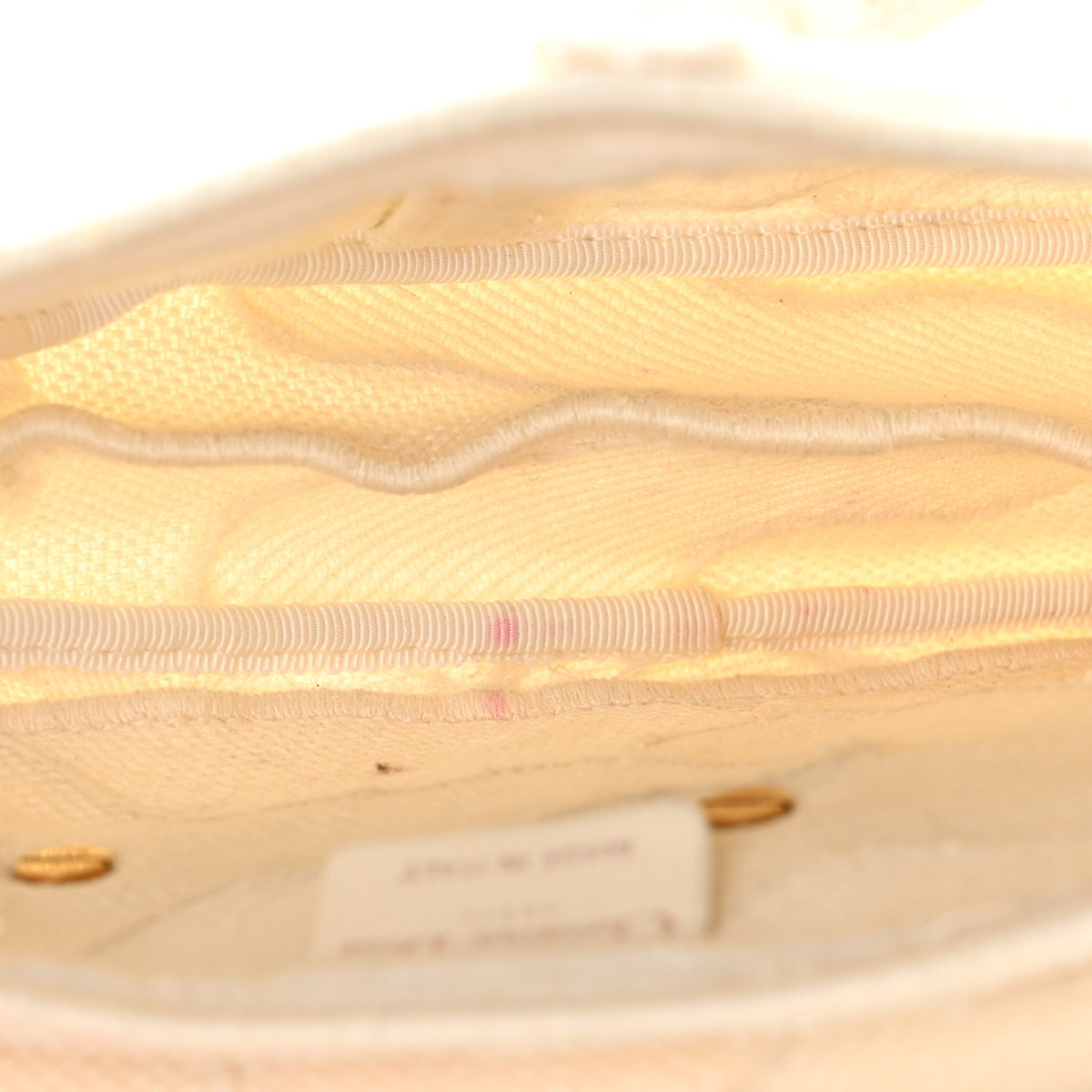 Canvas Embroidered Camouflage Saddle Bag White