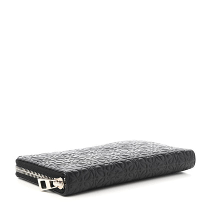 Loewe Calfskin Embossed Repeat Zip Wallet Black 4 of 9