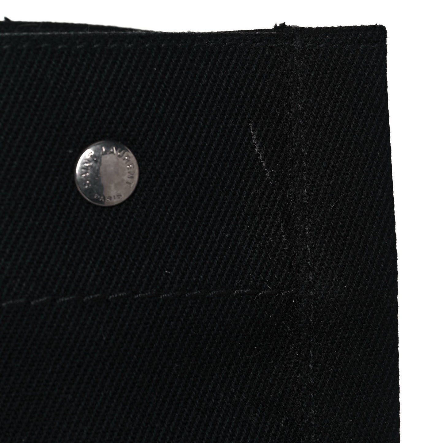 Linen Calfskin Rive Gauche Tote Black