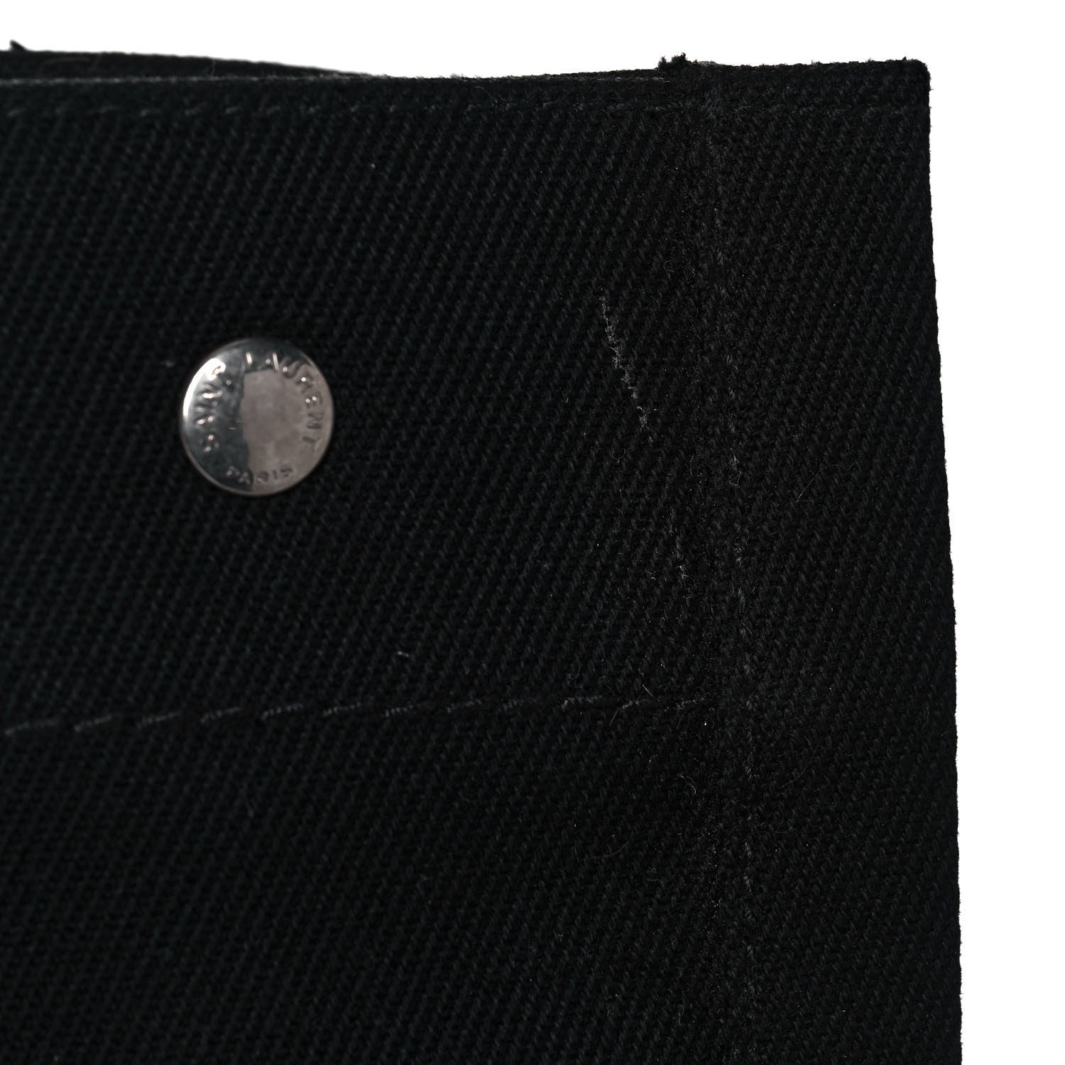 Saint Laurent Linen Calfskin Rive Gauche Tote Black 12 of 13