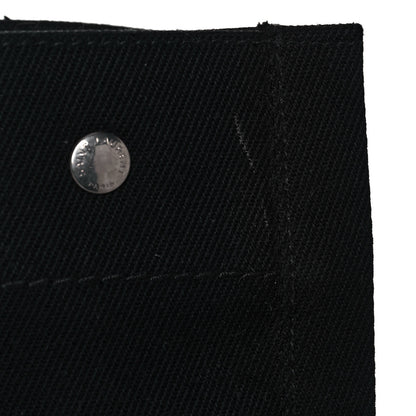 Saint Laurent Linen Calfskin Rive Gauche Tote Black 12 of 13
