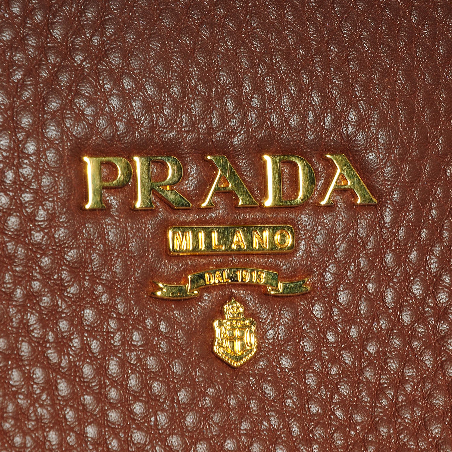Prada Vitello Daino Side Zip Shopping Tote Palissandro 16 of 16