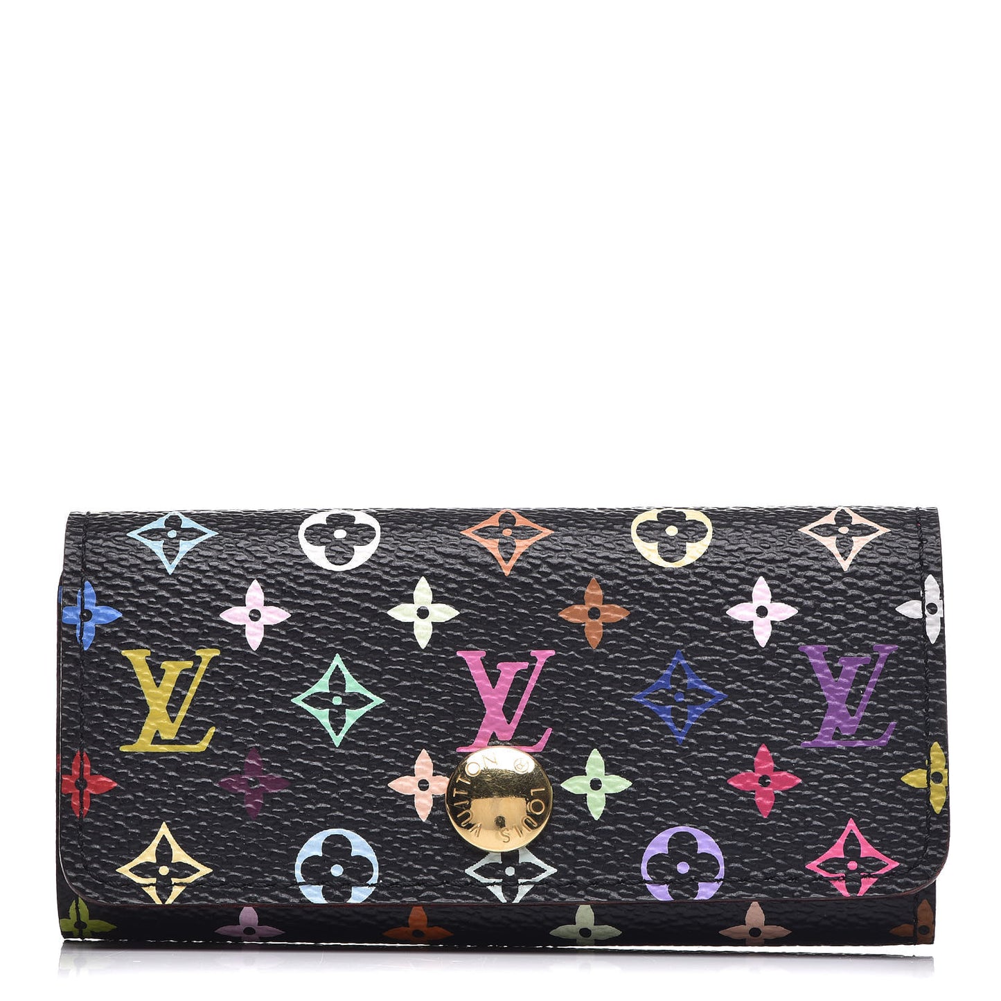 Monogram Multicolor Multicles 4 Key Holder Black Grenade