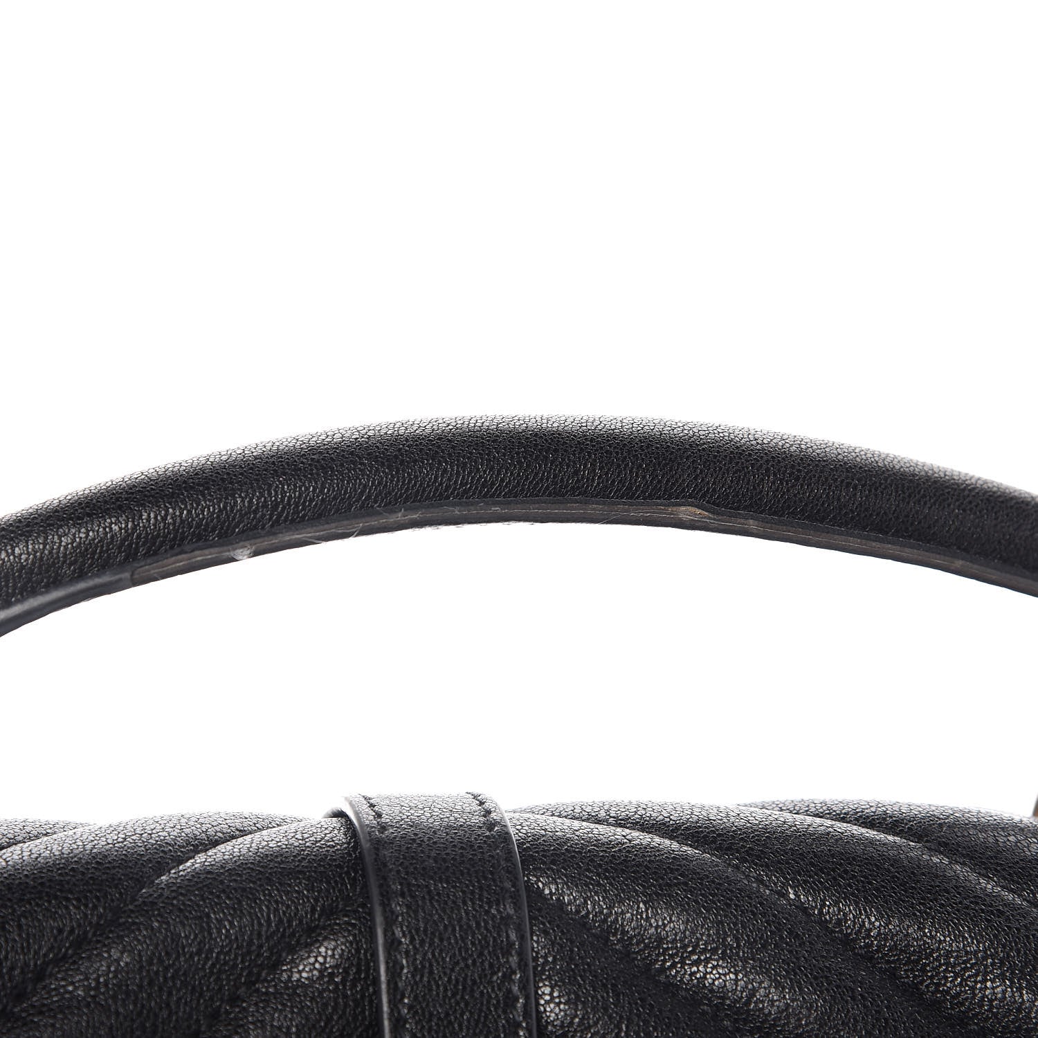 Saint Laurent Sheepskin Matelasse Chevron Monogram Medium College Bag Black 14 of 14