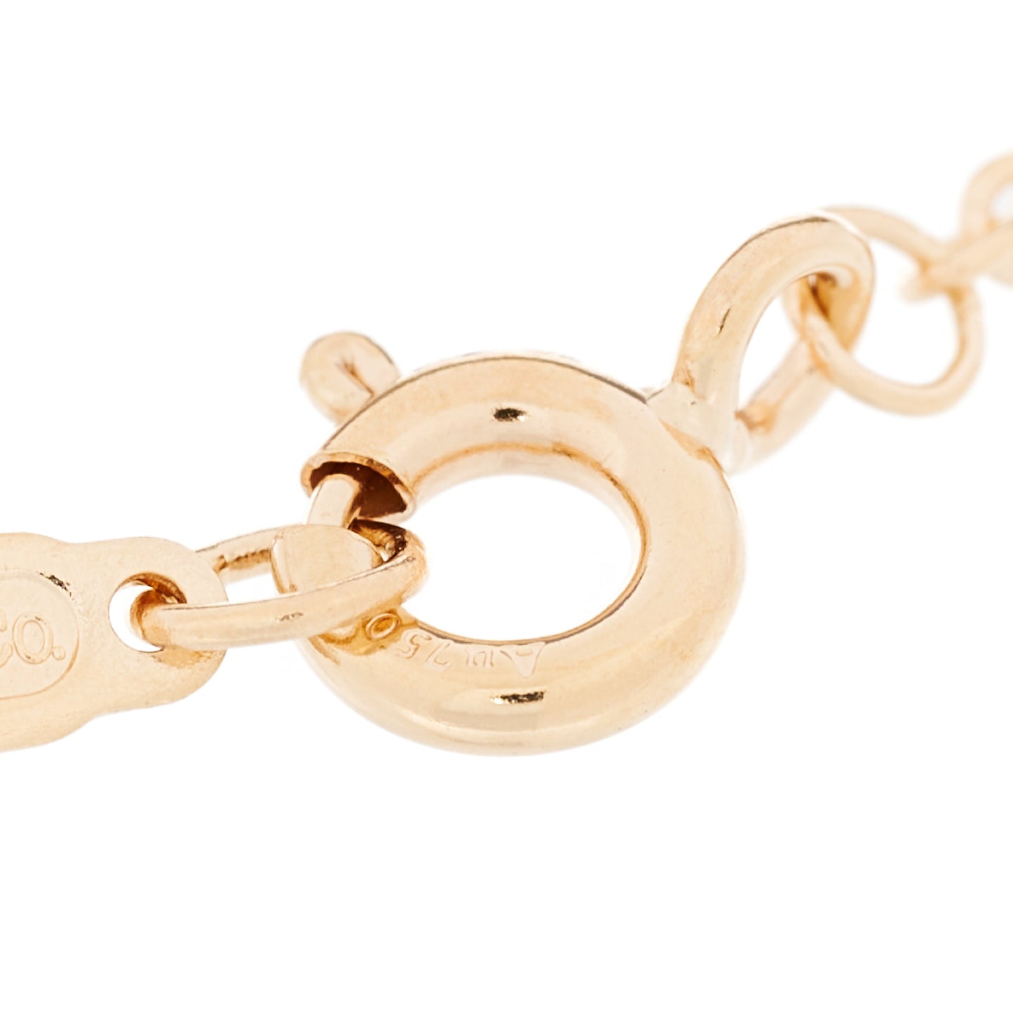 18K Rose Gold Tag Chain Bracelet