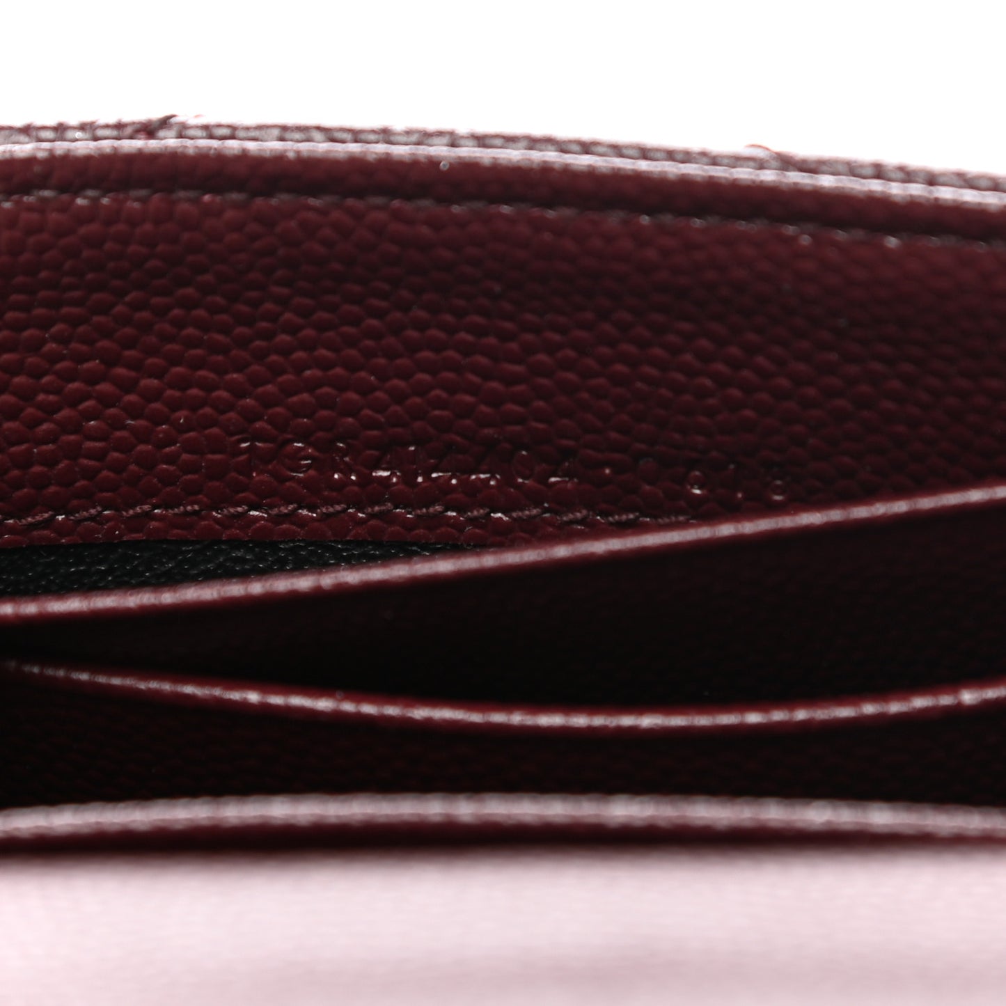 Grain De Poudre Matelasse Chevron Small Monogram Envelope Wallet Bordeaux
