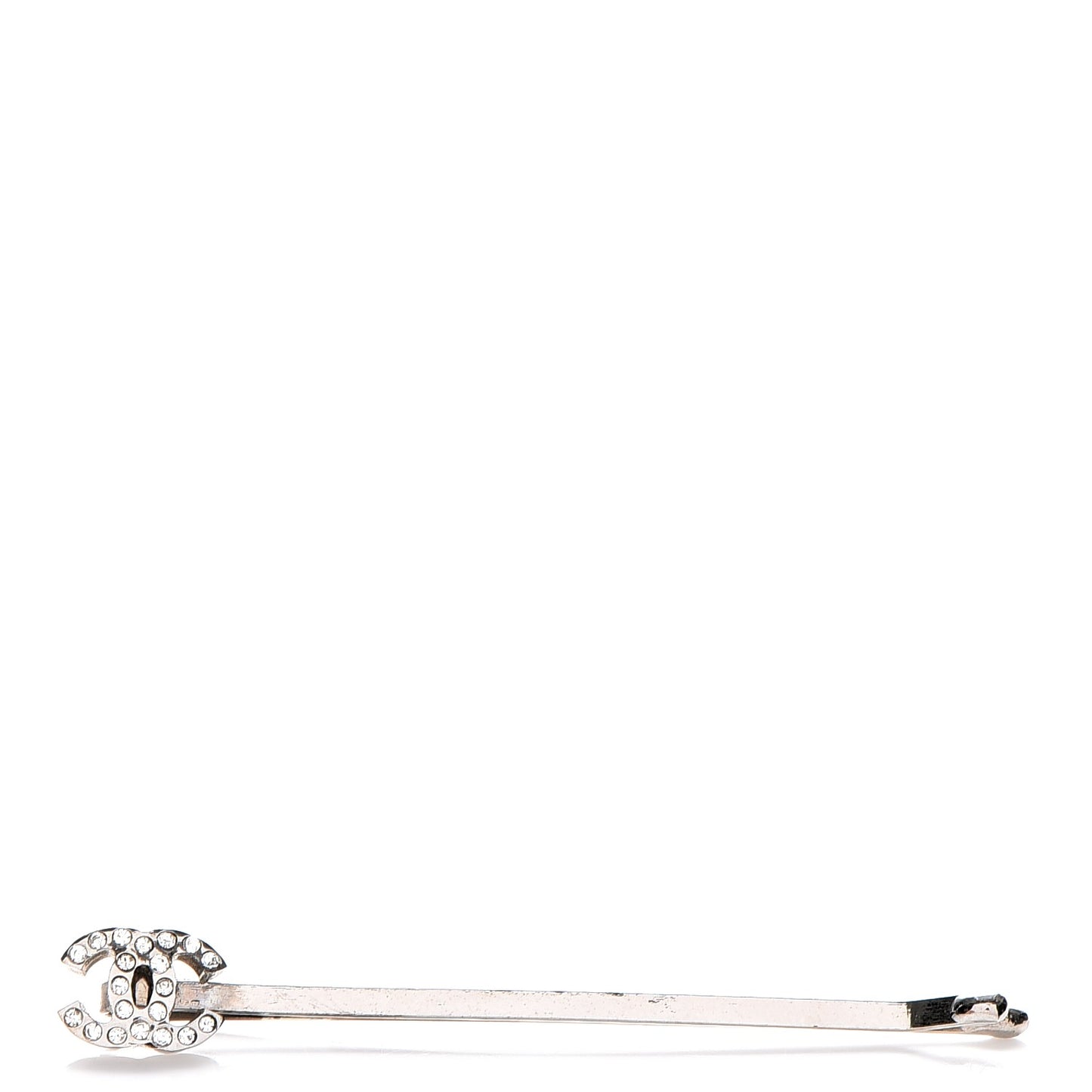 Crystal CC Hair Clip Pin Silver