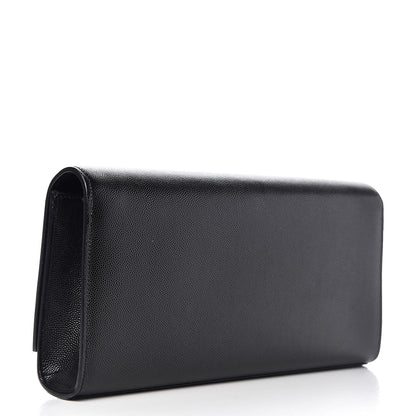 Saint Laurent Grain De Poudre Monogram Cassandre Clutch Black 3 of 6